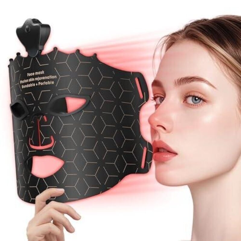 Portable Red Light Therapy Face Mask with 7 Color Modes - 60% Discount