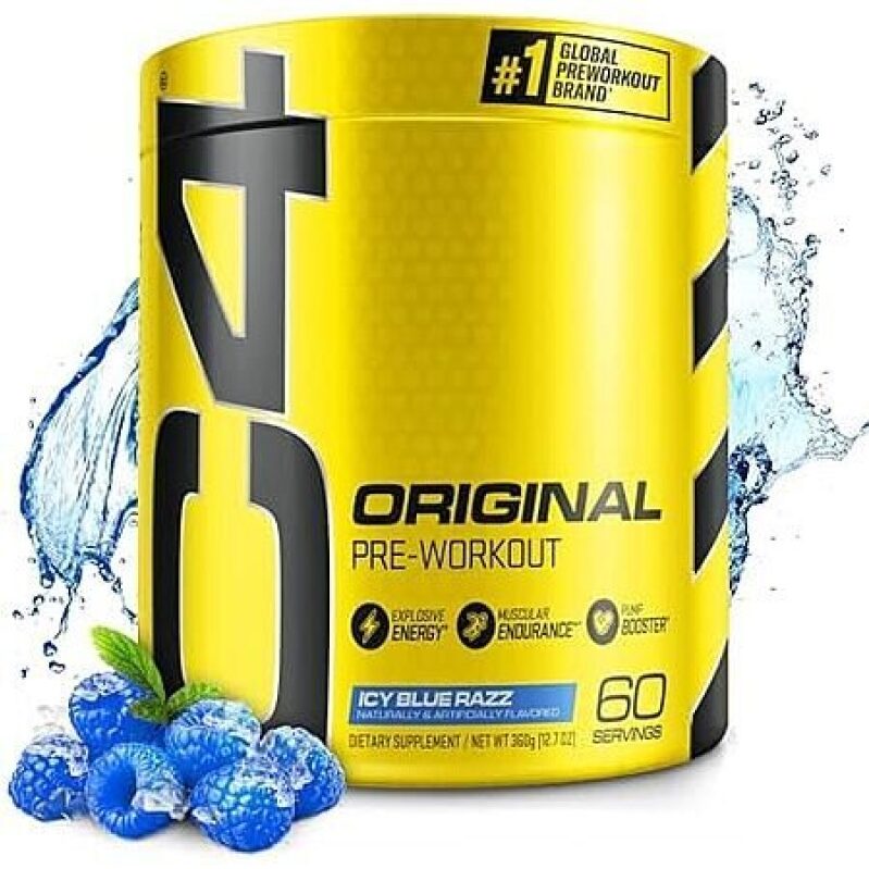 60-Servings Cellucor C4 Original Pre Workout Powder (Icy Blue Razz) - Amazing Value at $17.99