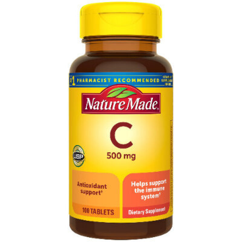 Nature Made Vitamin C 500 mg Tablets - 100 Tablets