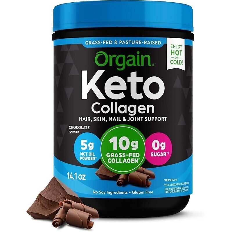 Orgain Keto Collagen Protein Powder Chocolate - 14.1oz
