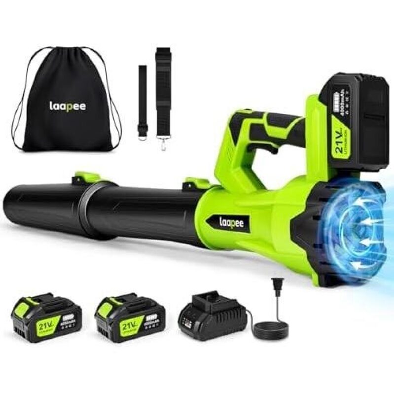 Powerful 21V Dual Battery Electric Leaf Blower - 62% OFF