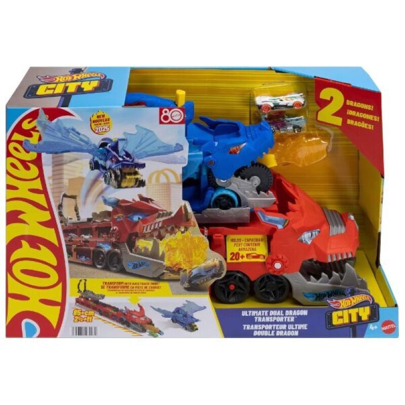 4-Pack Hot Wheels City Ultimate Dragon Hauler Playset - Unbeatable Deal