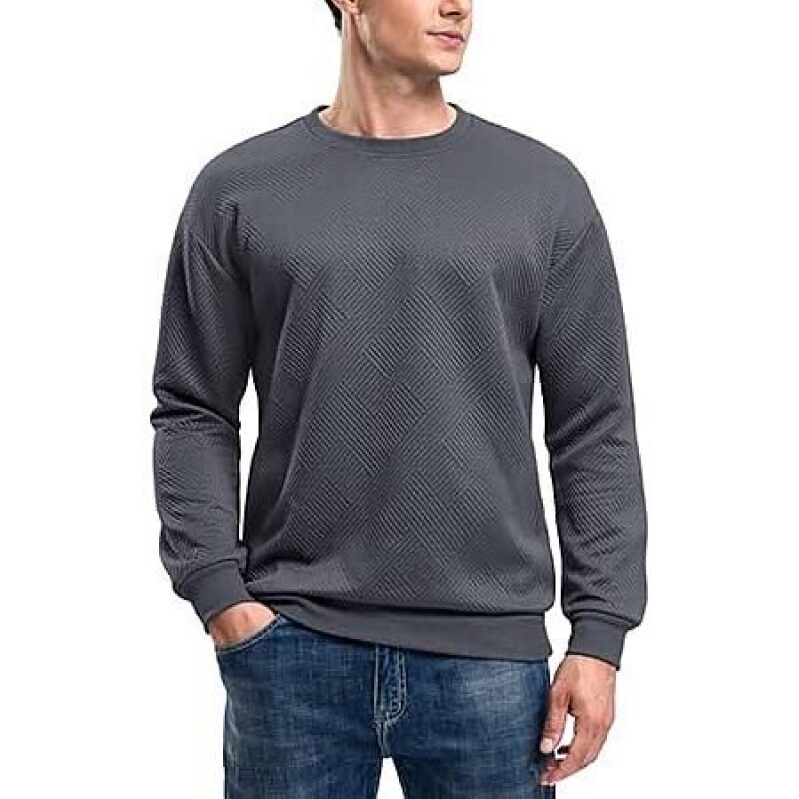 G Gradual Men's Geometric Textured Sweatshirt - Value Deal