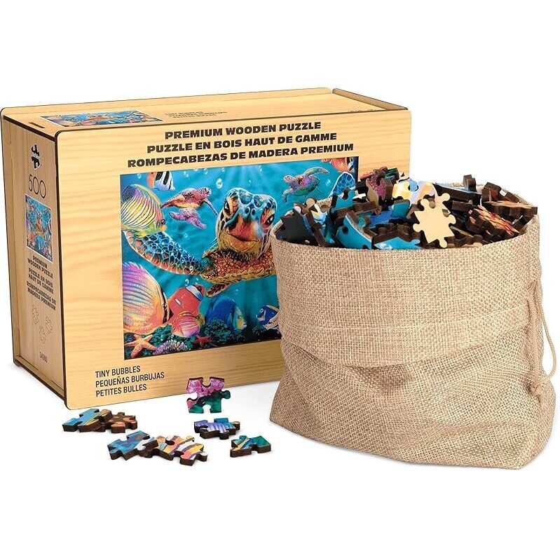 Buffalo Games Tiny Bubbles Wood Puzzle 500-Piece - Premium Wooden Puzzle