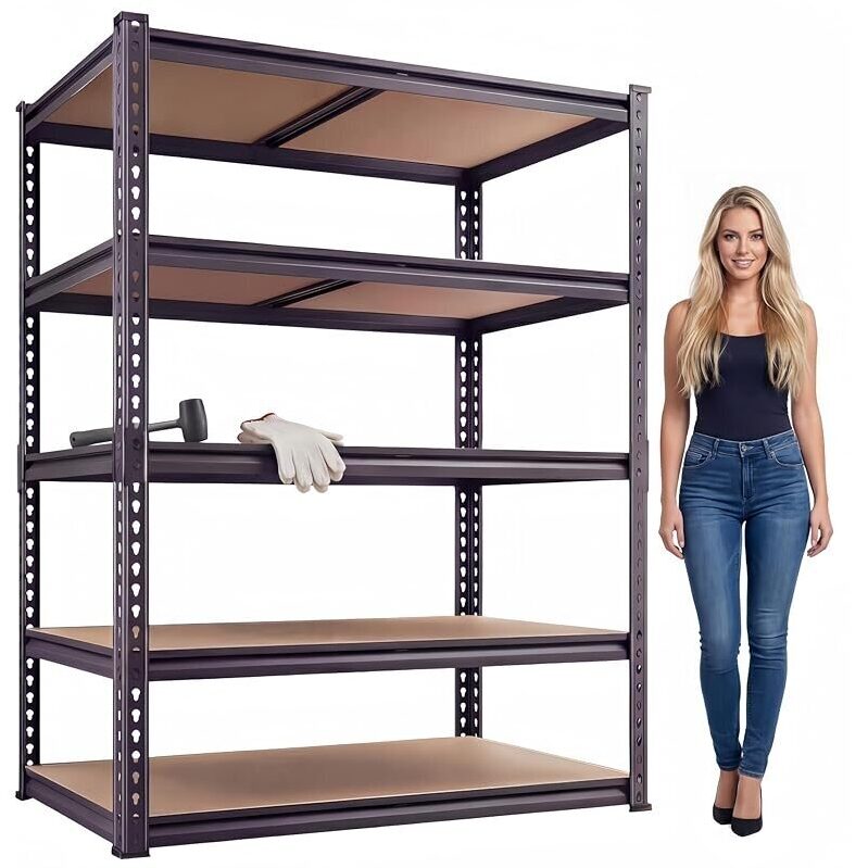 Heavy Duty 5 Tier Garage Shelving Unit - 2450LBS Capacity