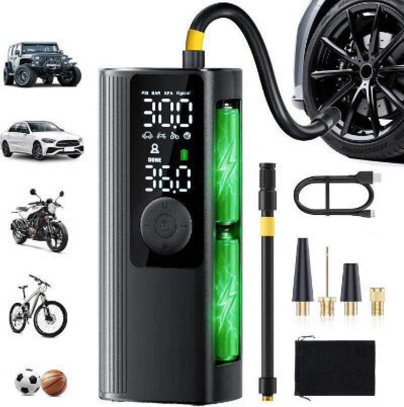 Portable Tire Inflator Air Compressor for Cars, Bikes, and Sports Balls