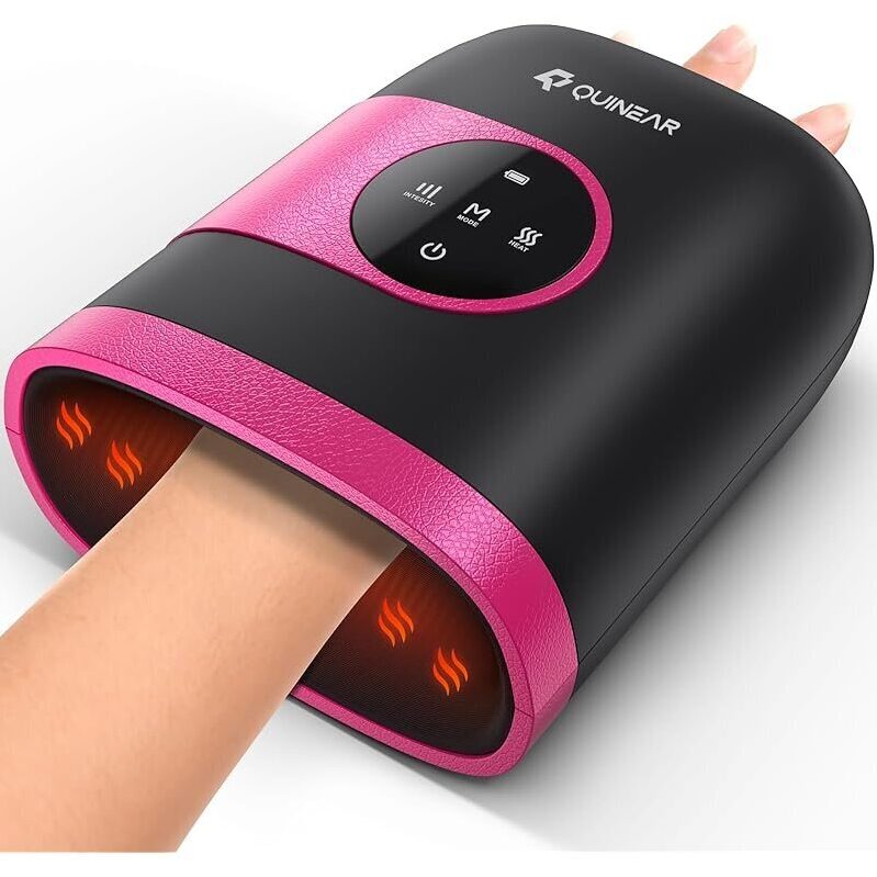 QUINEAR Hand Massager with Heat and Compression - Portable Relief