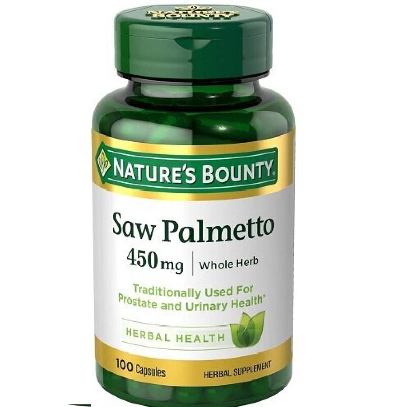Nature’s Bounty Saw Palmetto Capsules for Prostate Health - 100 Count