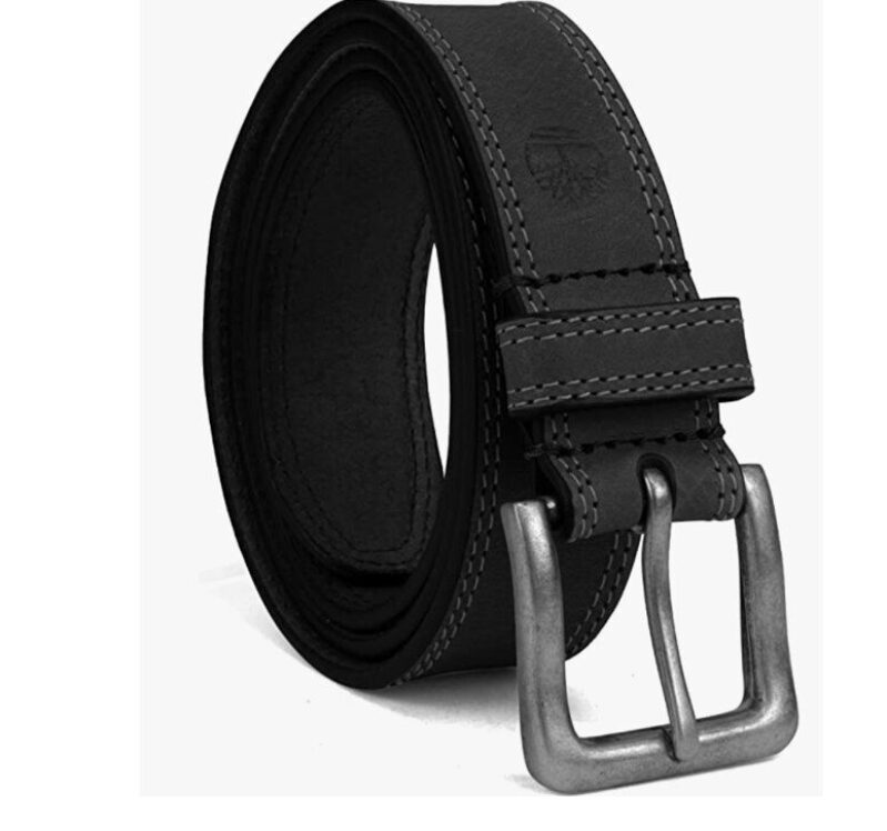 Timberland Men's 35mm Genuine Leather Belt - Black, Now Only $15.99