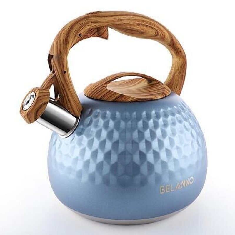 Stylish 2.7Qt Stainless Steel Diamond Texture Tea Kettle on Sale