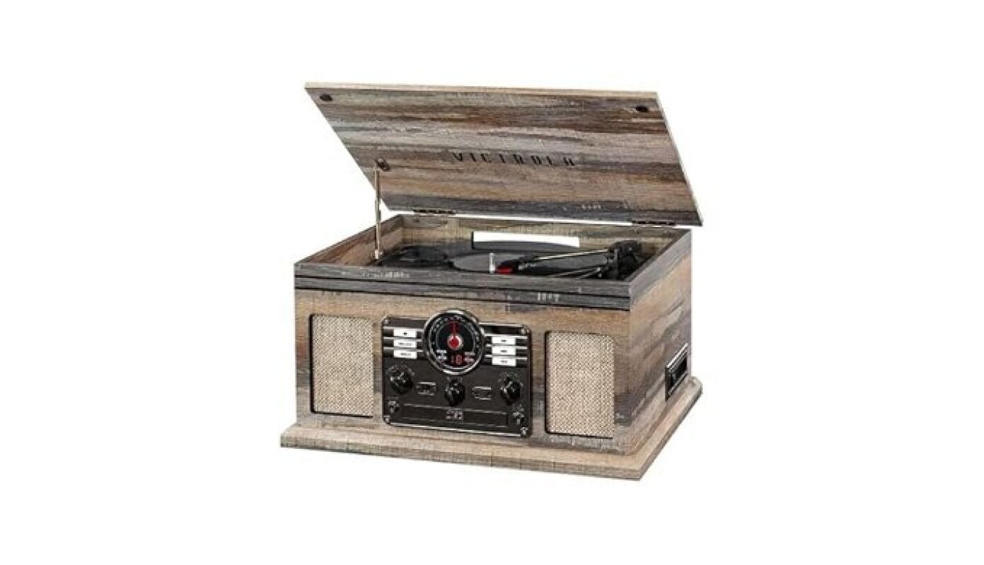 Victrola Quincy 6-in-1 Bluetooth Record Player - Ultimate Retro Multimedia Center