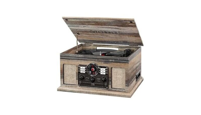Victrola Quincy 6-in-1 Bluetooth Record Player - Ultimate Retro Multimedia Center