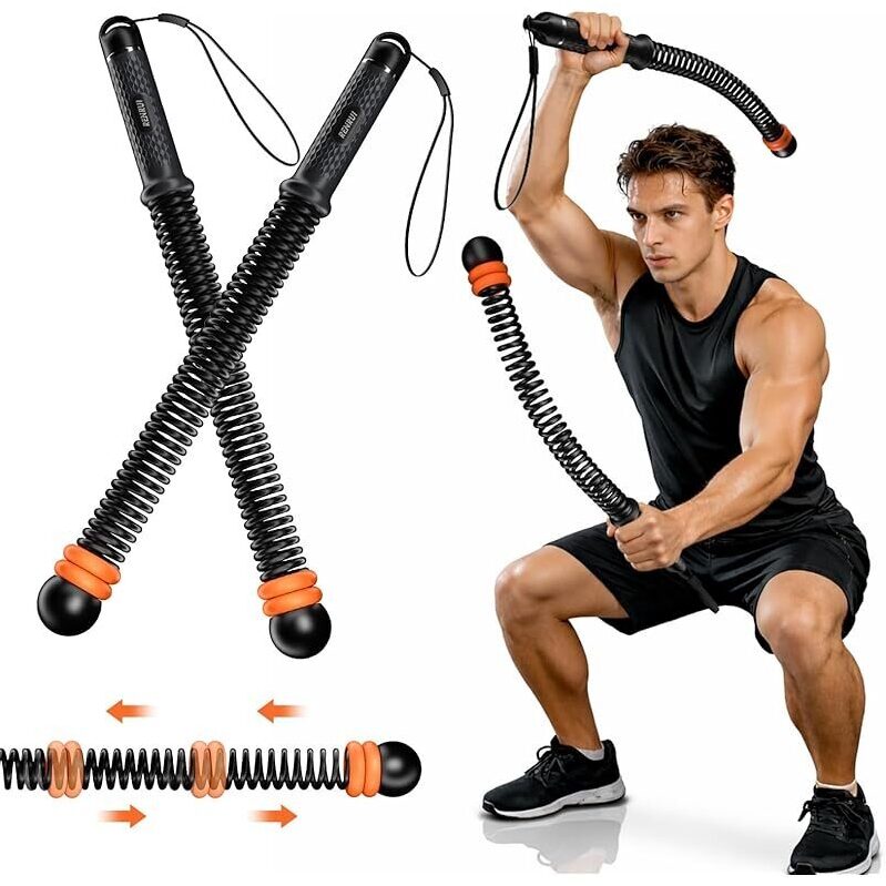 Renrui Cordless Battle Ropes - Adjustable Resistance for Fat Burning