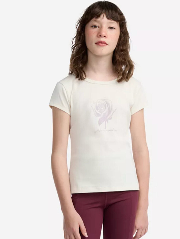 Affordable Abercrombie Kids Girls' Rose Logo Short Sleeve T-Shirt - Stylish & Comfortable