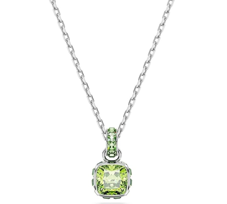 Swarovski Peridot Crystal Necklace - August Birthstone