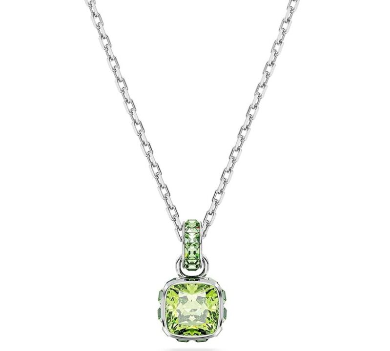 Swarovski Peridot Crystal Necklace - August Birthstone