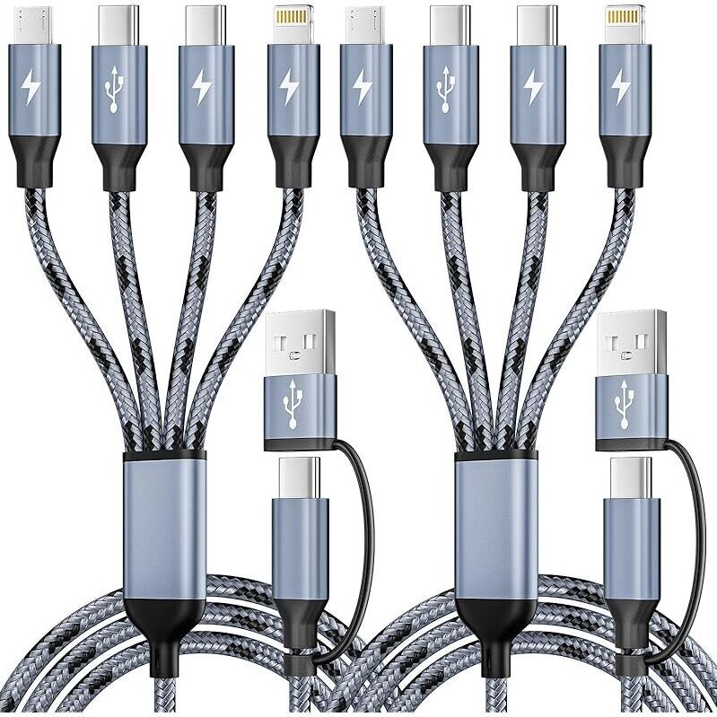 Firsting 4-in-2 Multi Charger Cable 2-Pack
