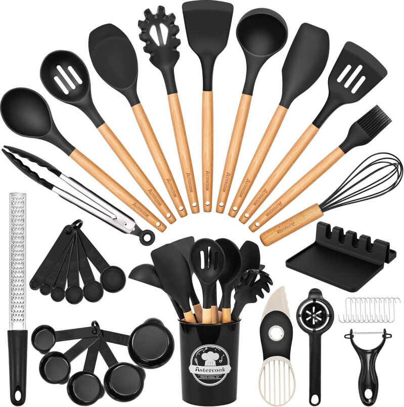 Prime Deal: 39-Piece Silicone Kitchen Utensil Set - High-Quality, Prime Eligible