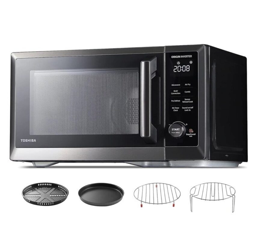 TOSHIBA Multi-Function Microwave Oven with Air Fryer - 1000W, 30QT, 47 Recipes, Free Shipping