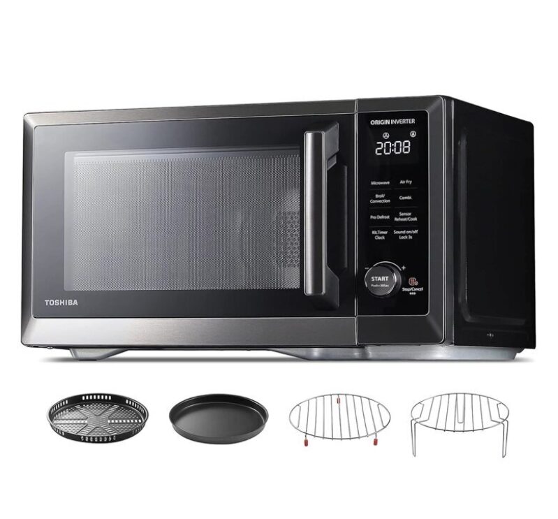 TOSHIBA Multi-Function Microwave Oven with Air Fryer - 1000W, 30QT, 47 Recipes, Free Shipping