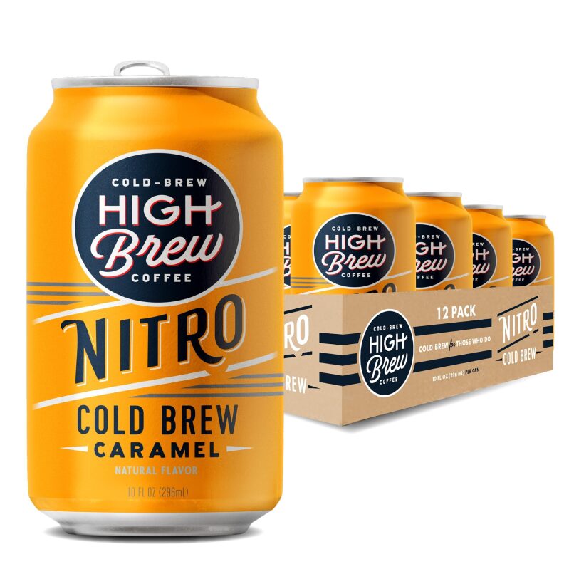 High Brew Coffee Nitro Cold Brew Caramel 10oz Can