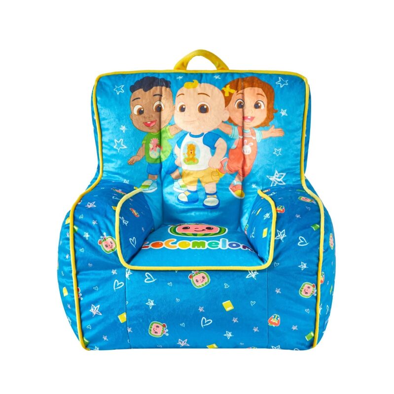 Cocomelon Square Beanbag Chair for Kids - Blue, 18-inch
