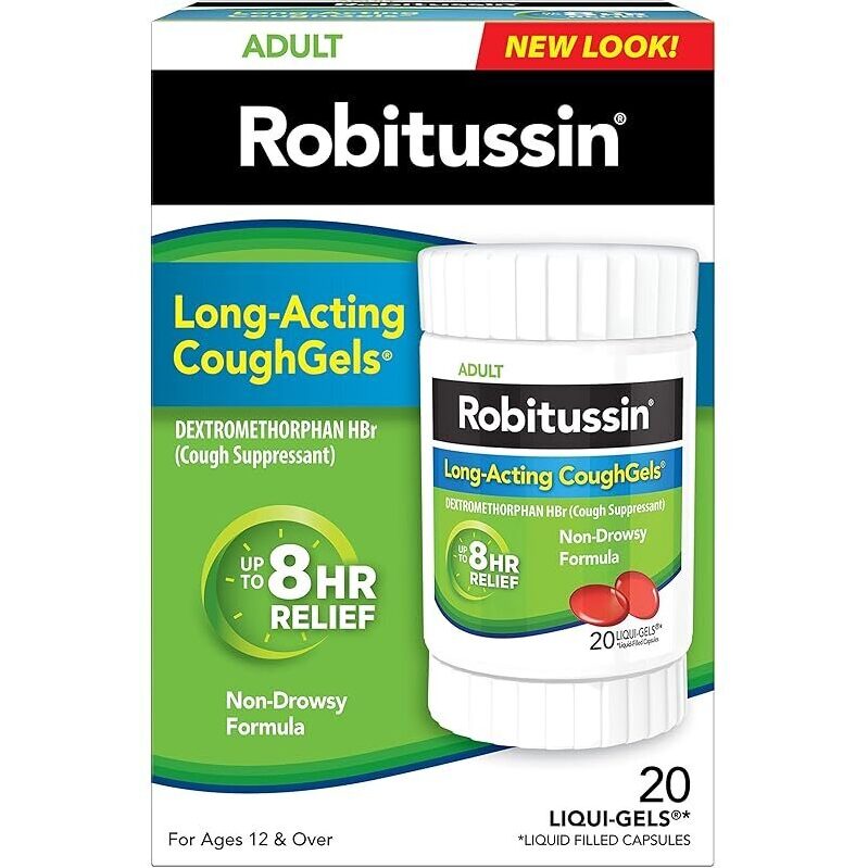 Robitussin Long-Acting CoughGels - 20 Liqui-Gels
