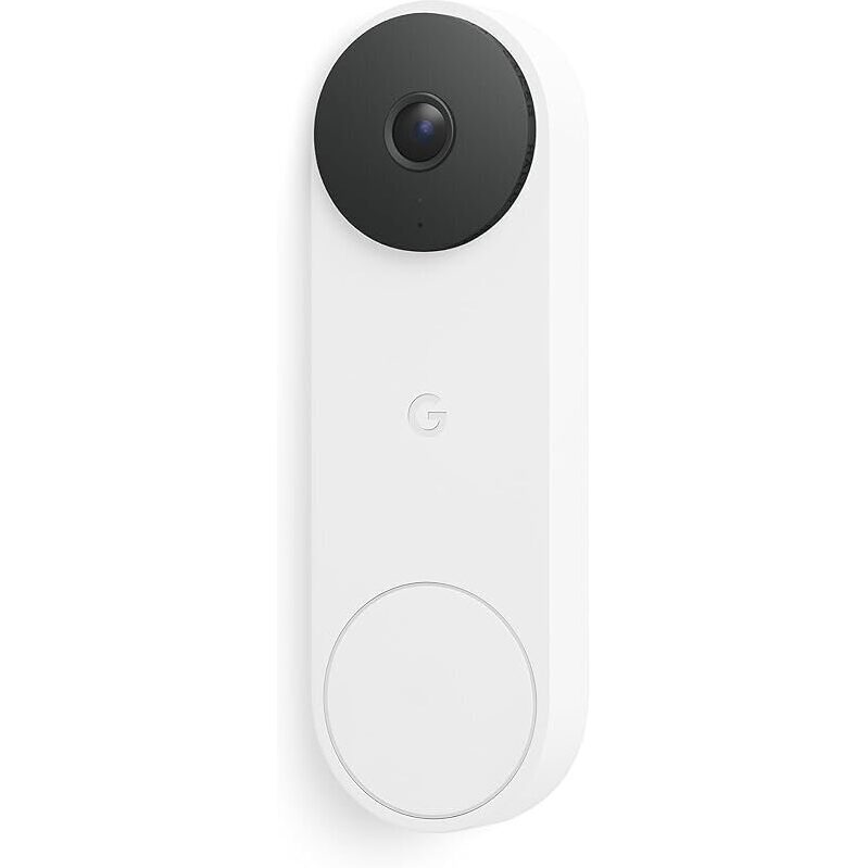Google Nest Doorbell (Wired, 3rd gen) Snow: Smart Security with 2K HDR Video
