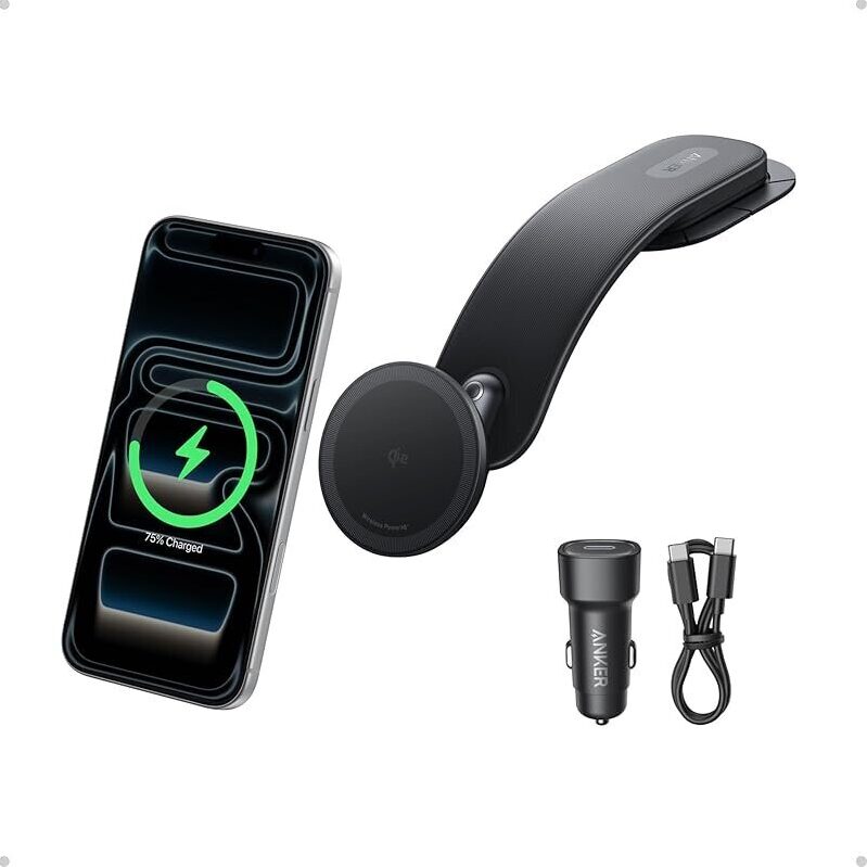 Anker Nano 15W Qi2 Magnetic Wireless Car Charger