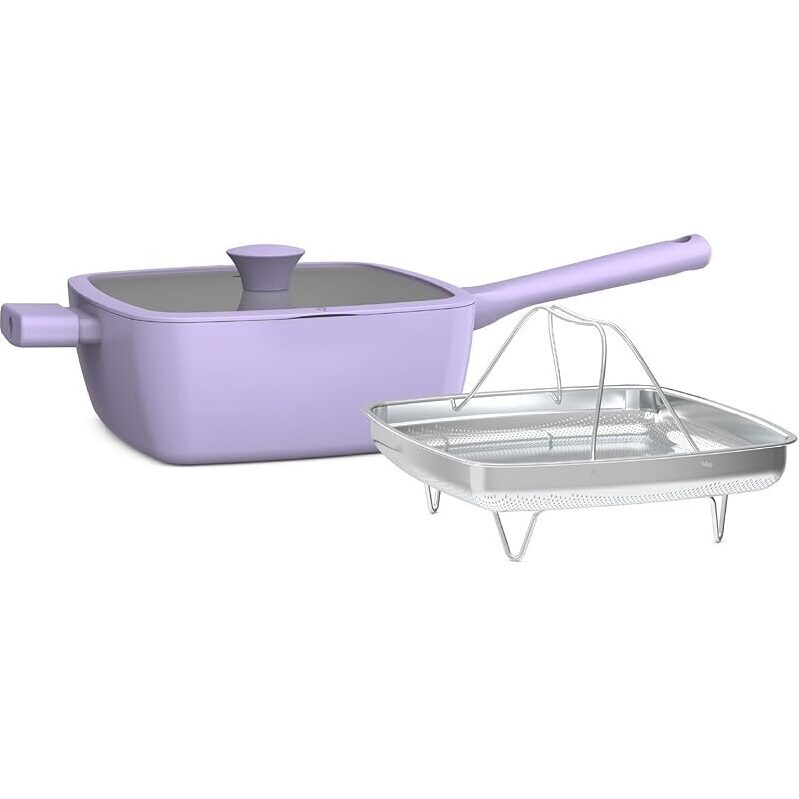 Versatile 3-Piece 4.5Qt Square Pan Set - Ideal for Home Cooking