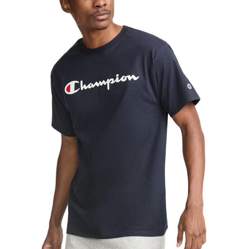 Classic Script Graphic Short Sleeve T-Shirt - Navy Blue