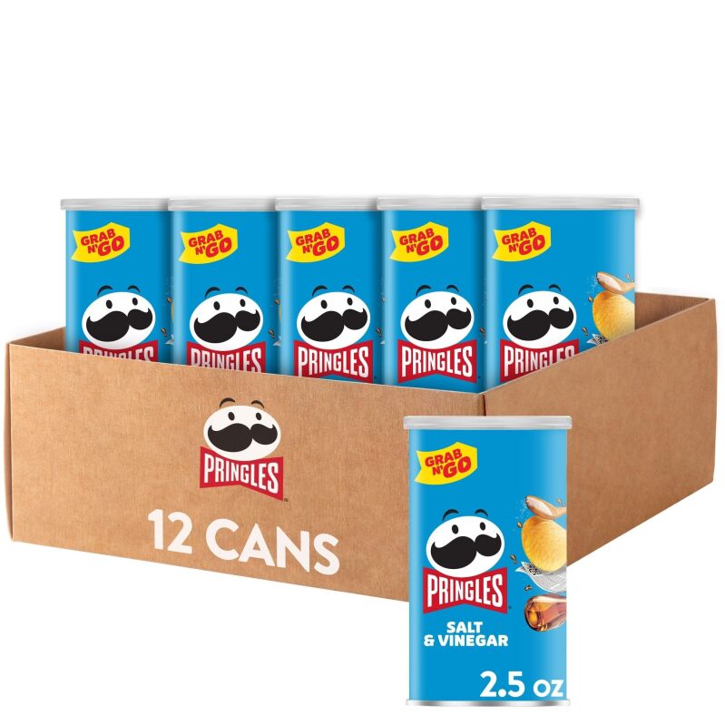 Grab 'n' Go Salt and Vinegar Potato Chips, 12-Pack - Perfect for On-the-Go Snacking