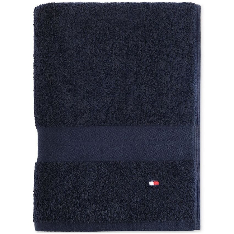 Tommy Hilfiger Modern American Solid Cotton Bath Towel - Navy