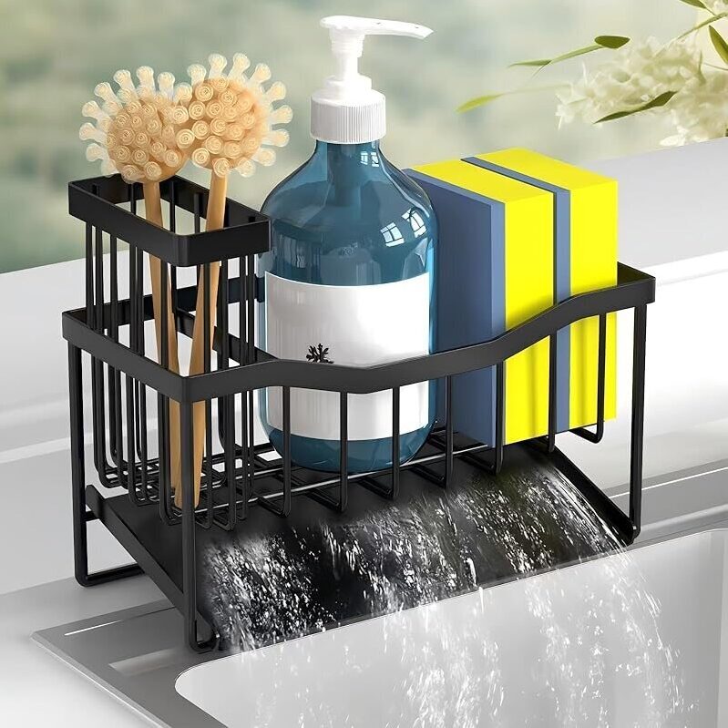 Efficient Kitchen Sponge Holder with Draining Feature