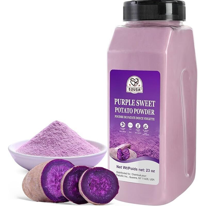 52USA Purple Sweet Potato Powder - Nutrient-Rich Ube Powder, 23oz