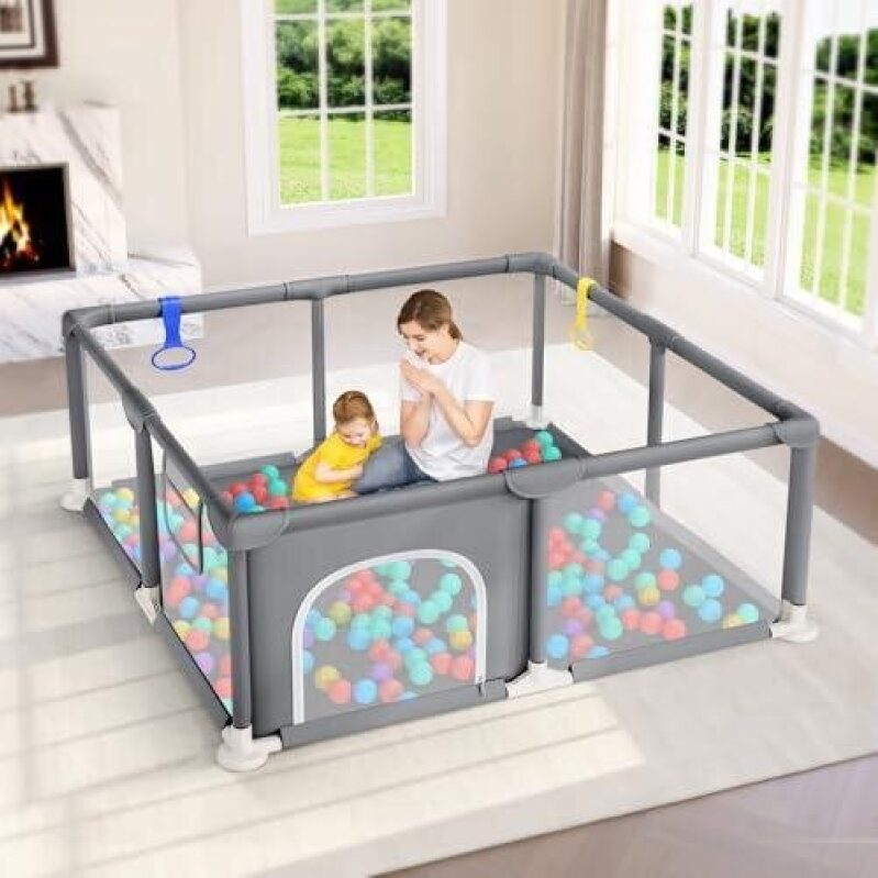 Dripex 47-Inch Safe Breathable Baby Playpen - 66% Discount