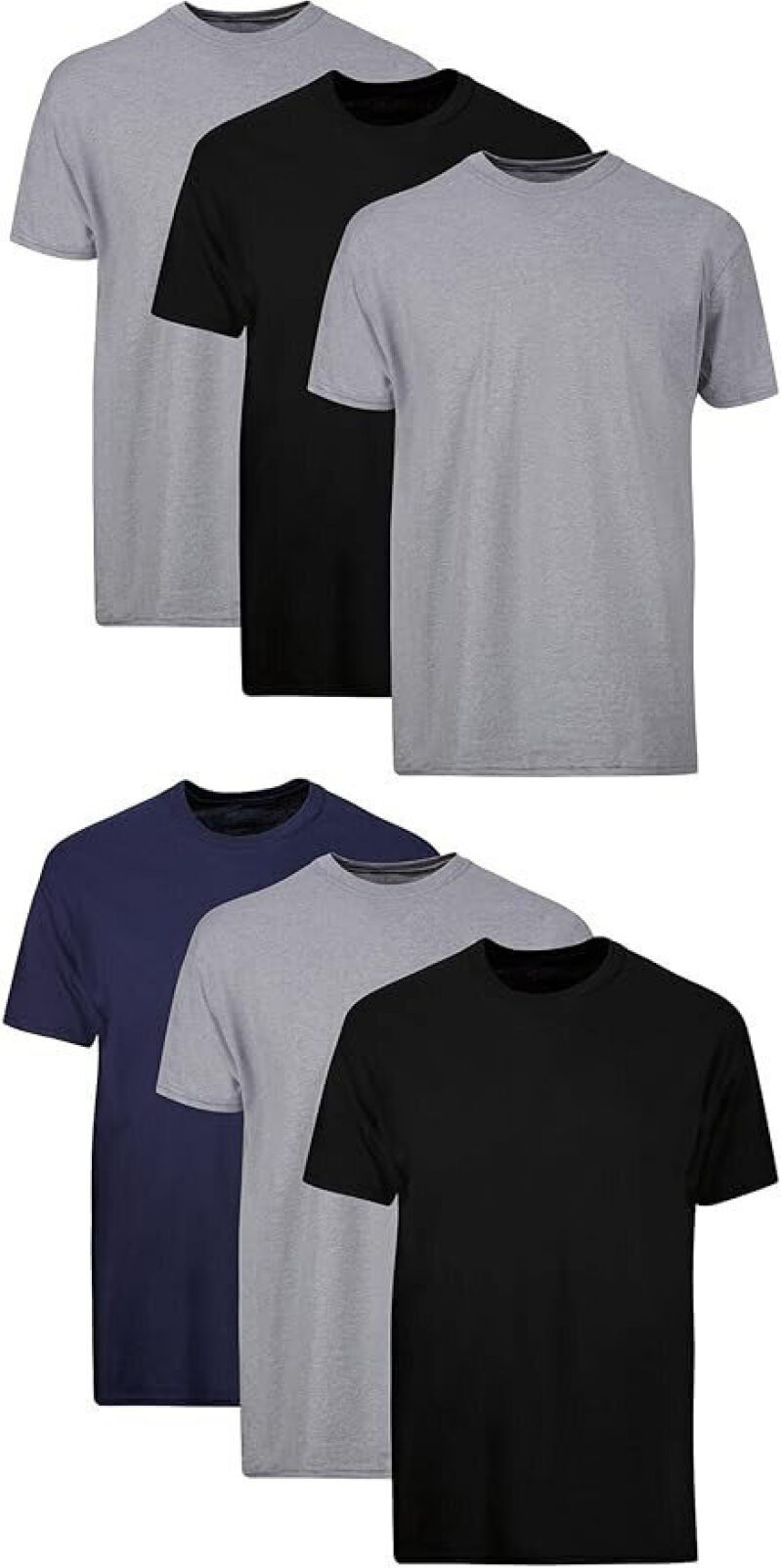 Hanes Men's Pure Cotton T-Shirts, 6-Pack - Comfortable, Durable, and Affordable