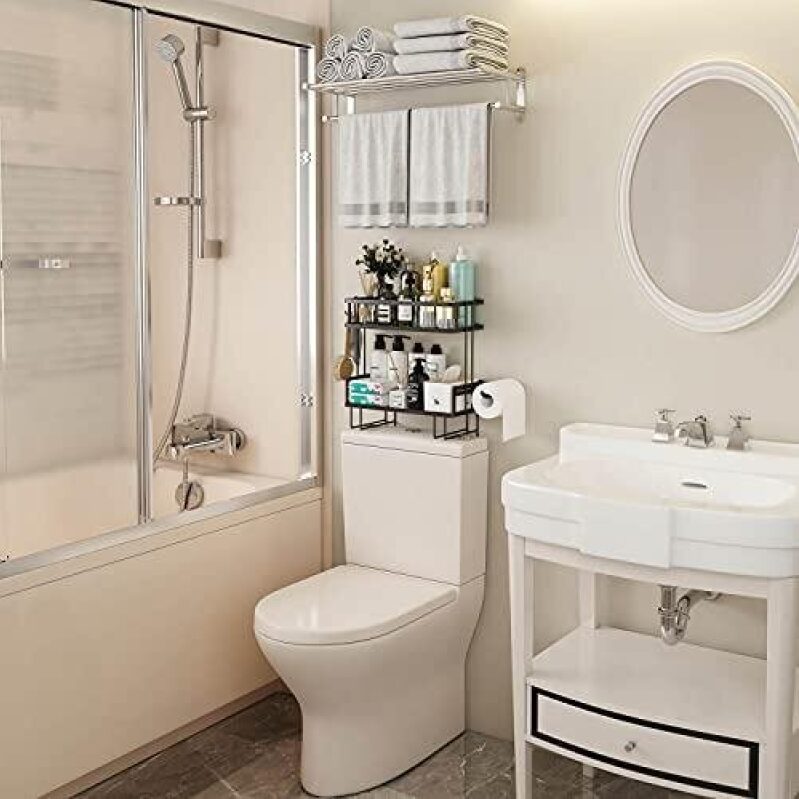 Godboat 2-Layer Wall-Mounted Bathroom Storage Rack - 55% Discounted