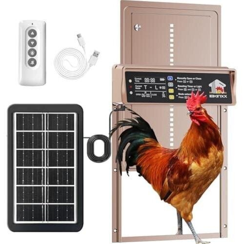Automatic Chicken Coop Door with Solar Power - 65% Discount