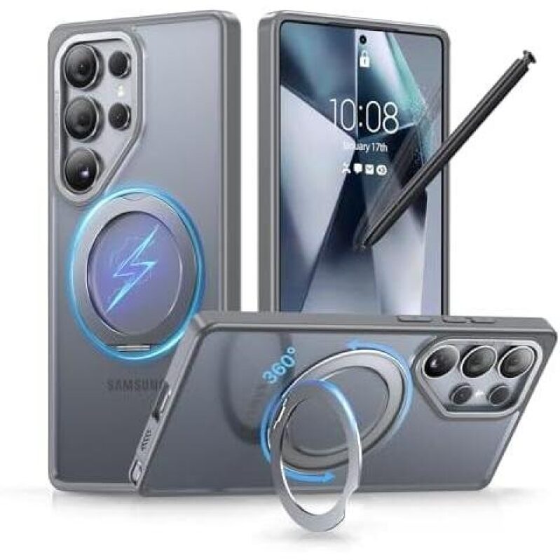 Magnetic Ring Stand Samsung Galaxy S22 Ultra Case with Military Grade Protection