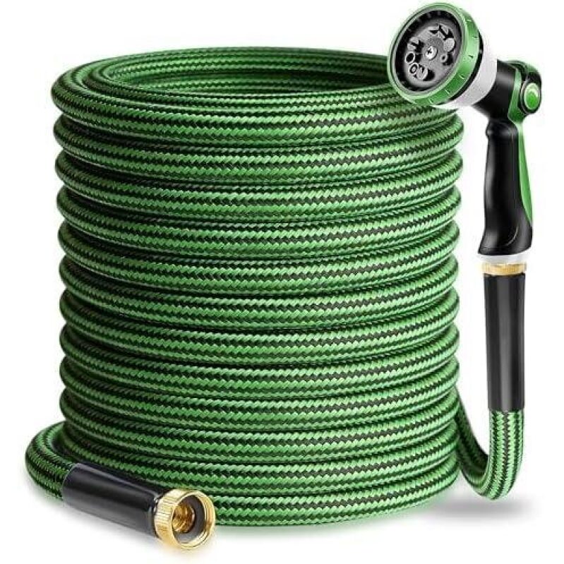 High-Quality 50ft Garden Hose with 3-Layer Aluminum Connectors