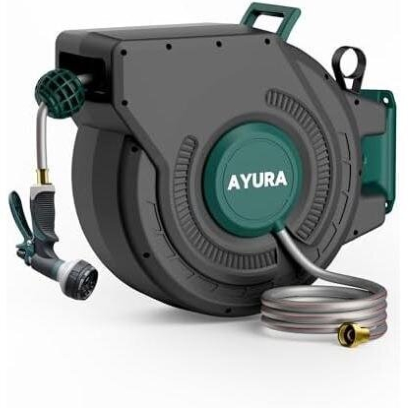 Durable and Efficient Retractable Garden Hose Reel - 60% Discount