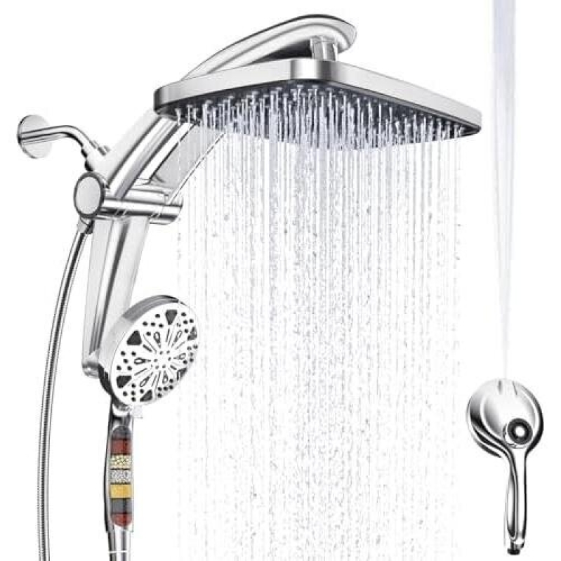 High-Efficiency Rainfall Shower Head with Handheld Sprayer - 56% Off