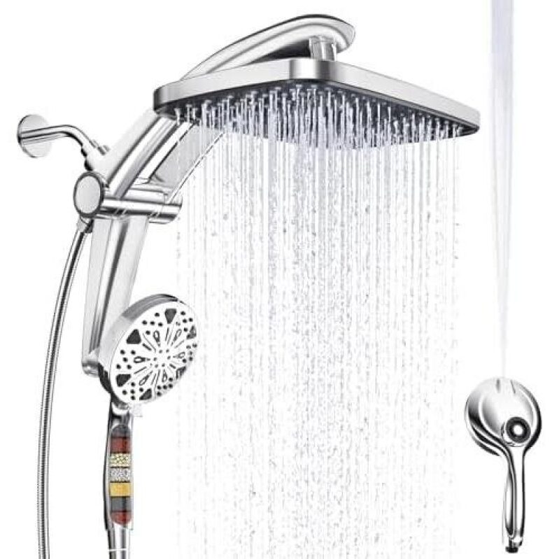 High-Efficiency Rainfall Shower Head with Handheld Sprayer - 56% Off