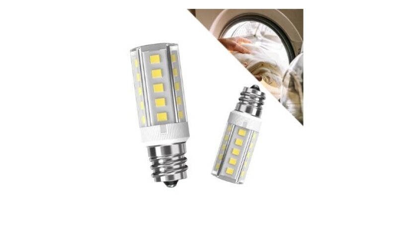 Energy-Efficient E12 LED Dryer Light Bulbs - 2 Pack