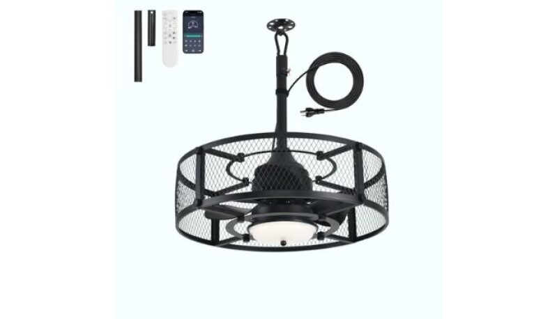 AHAWILL 21 Inch Outdoor Wet Rated Ceiling Fan with Lights – Perfect for Patios and Gazebos