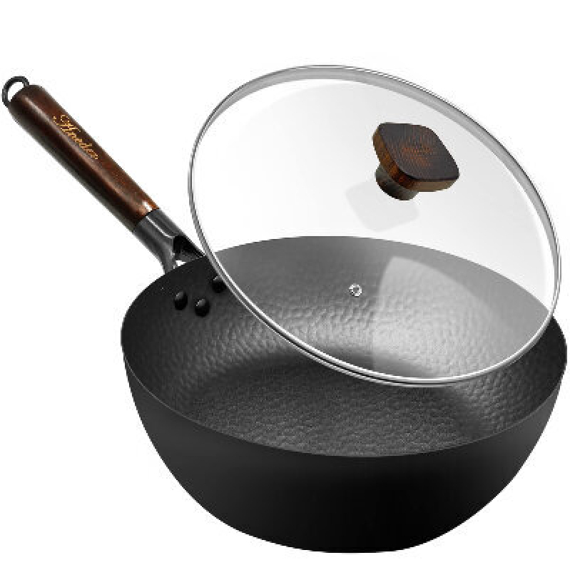 High-Quality 10-Inch Carbon Steel Non-Stick Wok with Lid