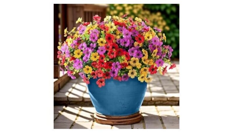 Artificial Flowers Fake Plants for Outdoors Spring Decoration