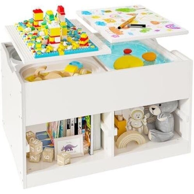 Multi-Functional Children's Sensory Table with Storage - Foldable Activity Desk 50% OFF