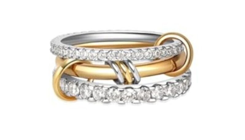 Stackable Gold Rings for Women - 18K Gold-Plated with Cubic Zirconia